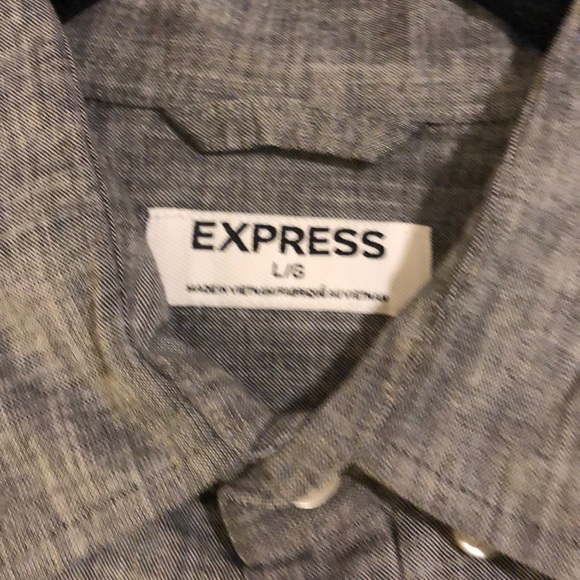 Gray Express large button down - Picture 2 of 2